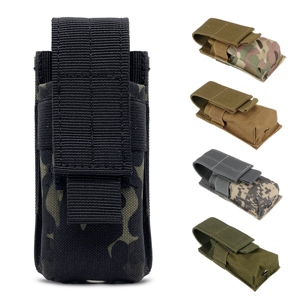 Edc Carry Knife - Tactical Molle Flashlight Pouch Torch Holder