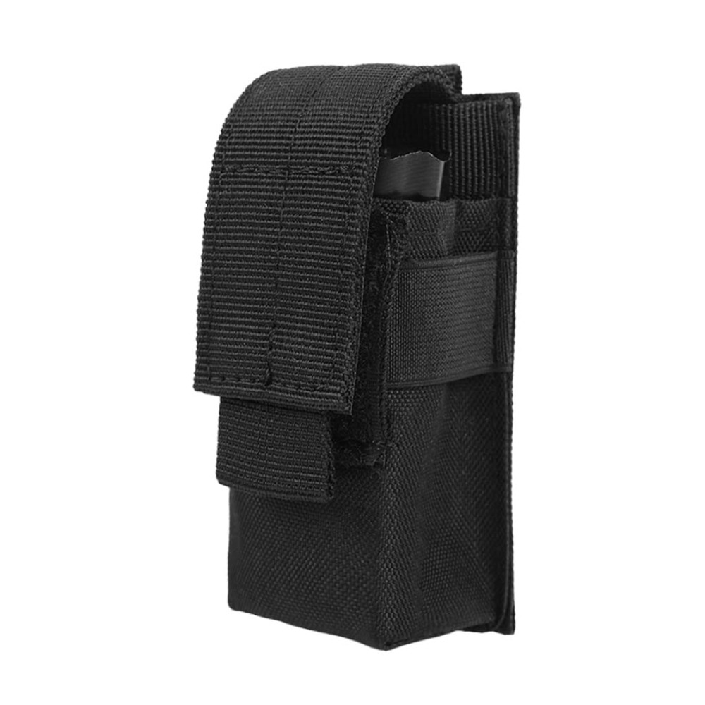 Edc Carry Knife - Tactical Molle 9mm Single Magazine Pouch,Torch