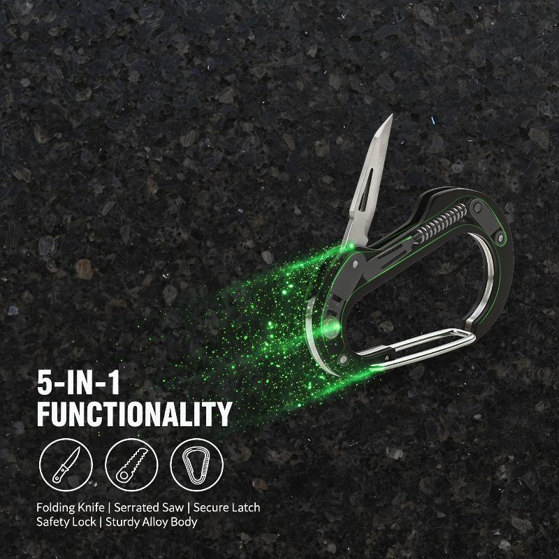 Edc Carry Knife - Outdoor Climbing Carabiner Multi-tool Keychain Knife