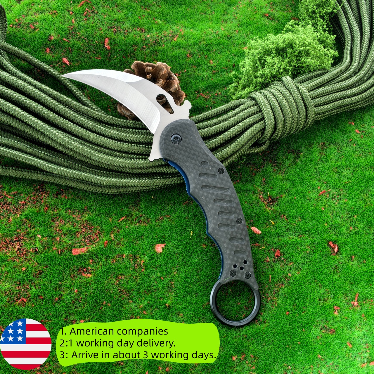Claw shaped folding knife with - Edc Carry Knife recension och pris