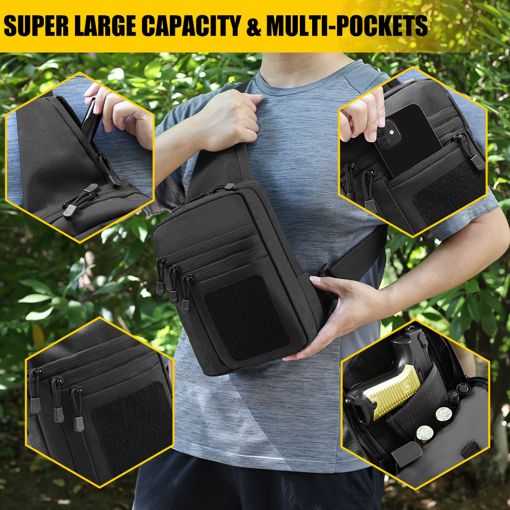 Tactical Pistol Gun Bag Concea - Edc Concealed Carry Sling Bag recension och pris
