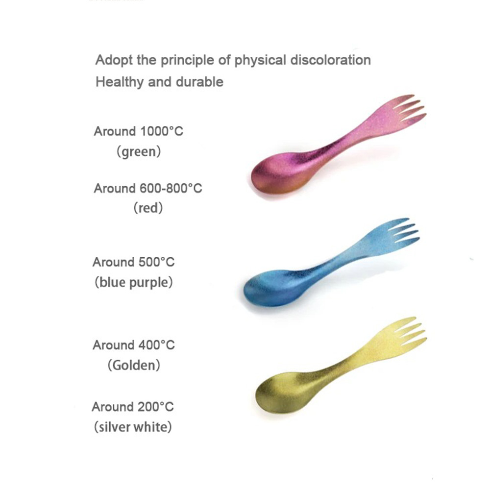 2Pcs 2in1 Titanium Spork Spoon - Edc Carry Knife recension och pris