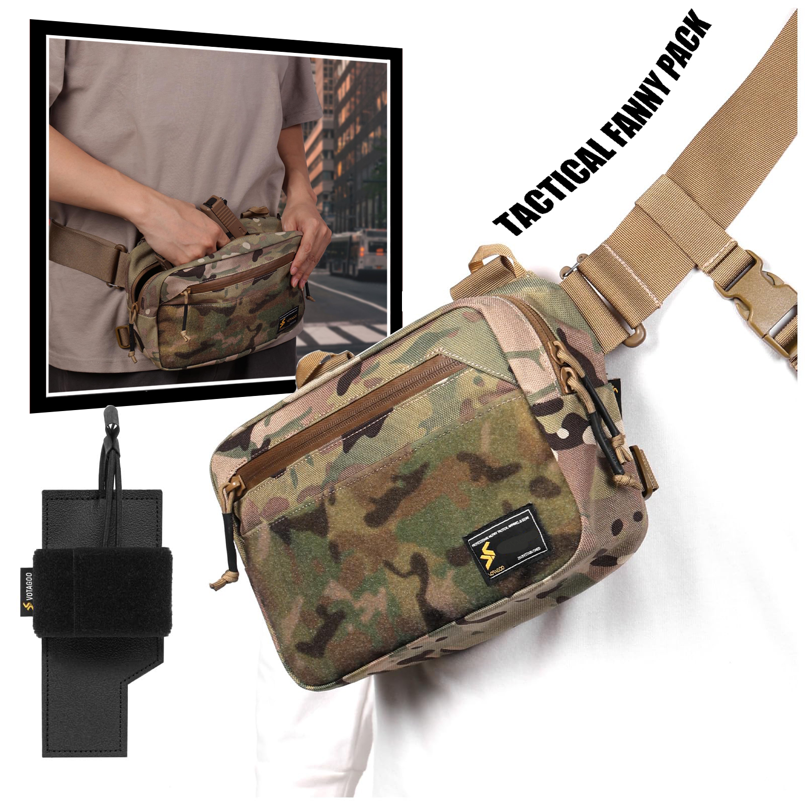 Tactical Fanny Pack, Concealed - Edc Concealed Carry Sling Bag recension och pris