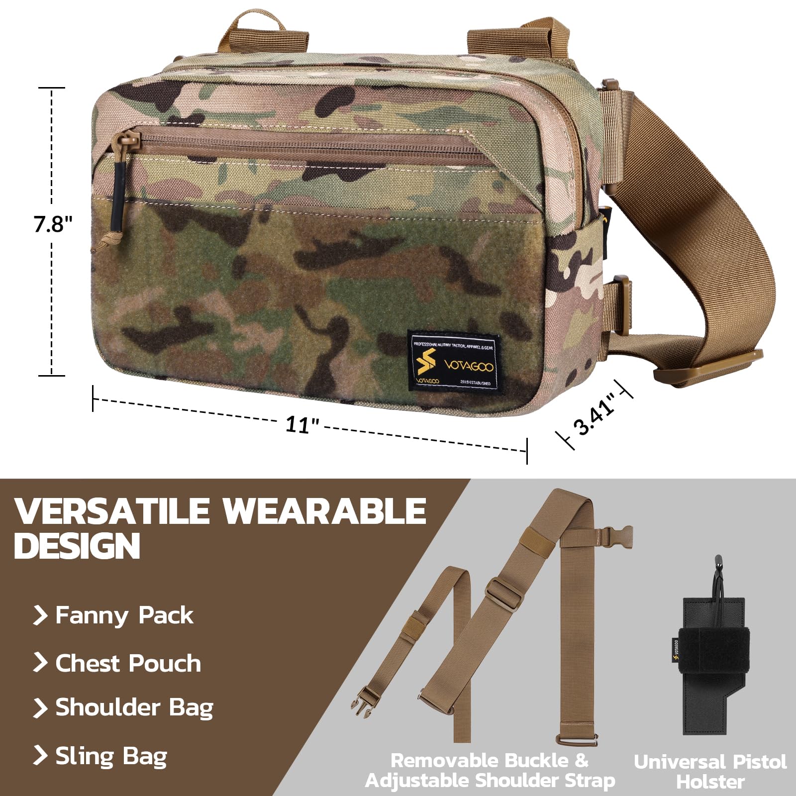 Tactical Fanny Pack, Concealed - Edc Concealed Carry Sling Bag recension och pris