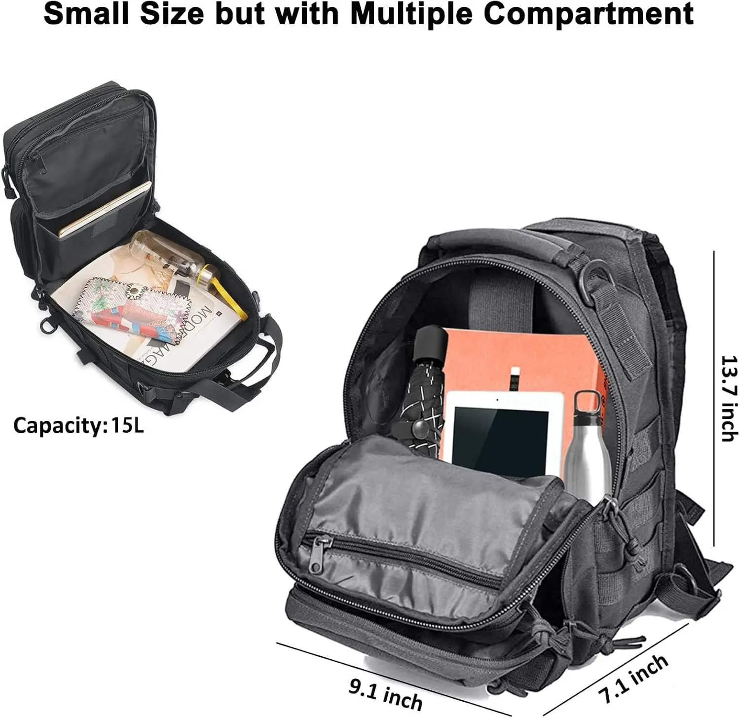 Tactical Sling Backpack Should - Edc Concealed Carry Sling Bag recension och pris