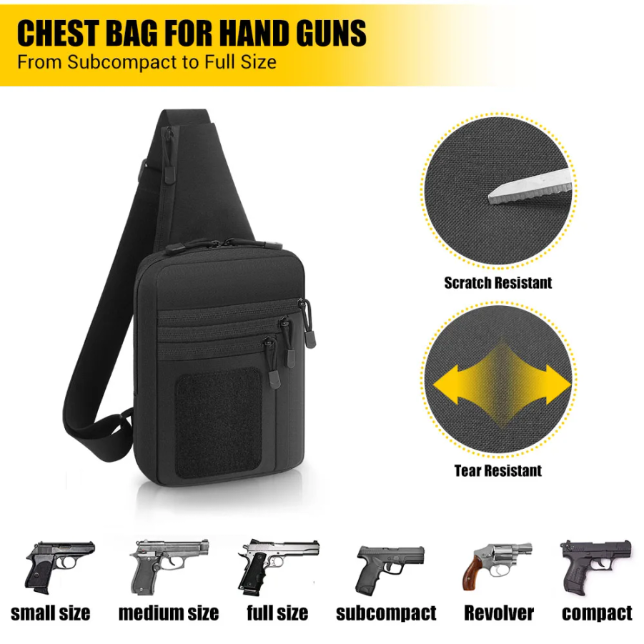 CAOX Tactical Pistol Gun Bag C - Edc Concealed Carry Sling Bag recension och pris