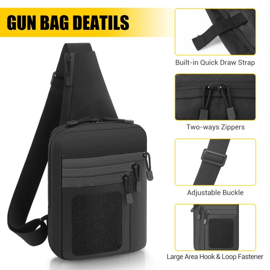 CAOX Tactical Pistol Gun Bag C - Edc Concealed Carry Sling Bag recension och pris