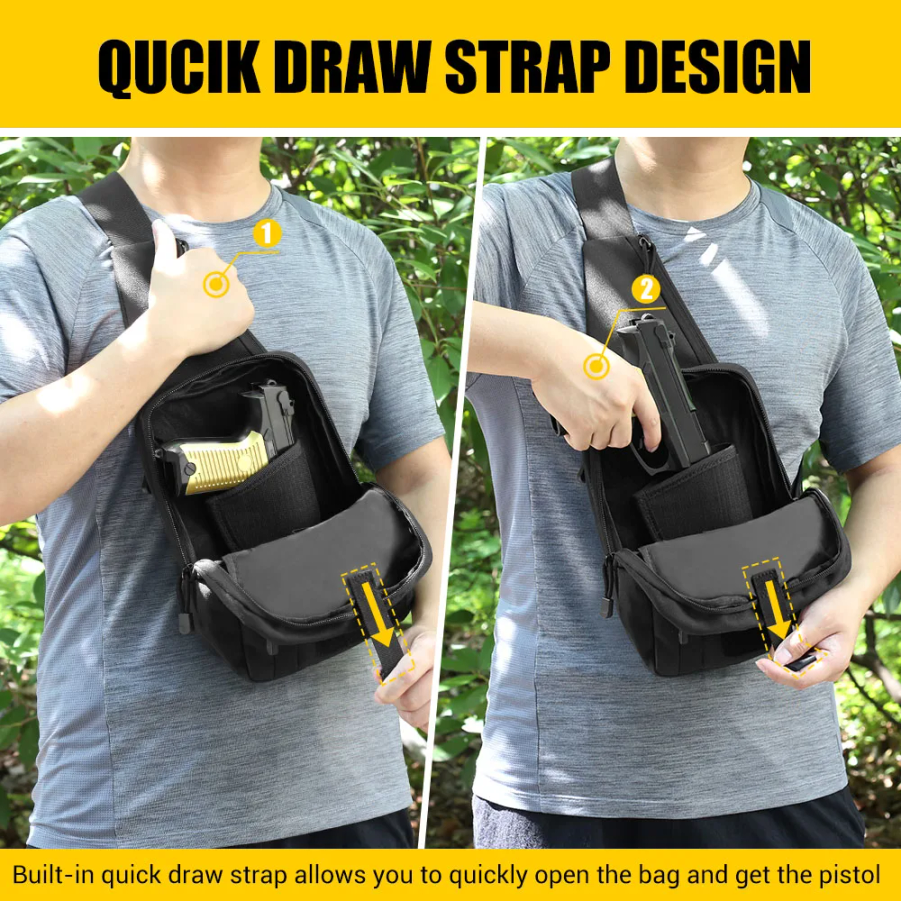 CAOX Tactical Pistol Gun Bag C - Edc Concealed Carry Sling Bag recension och pris