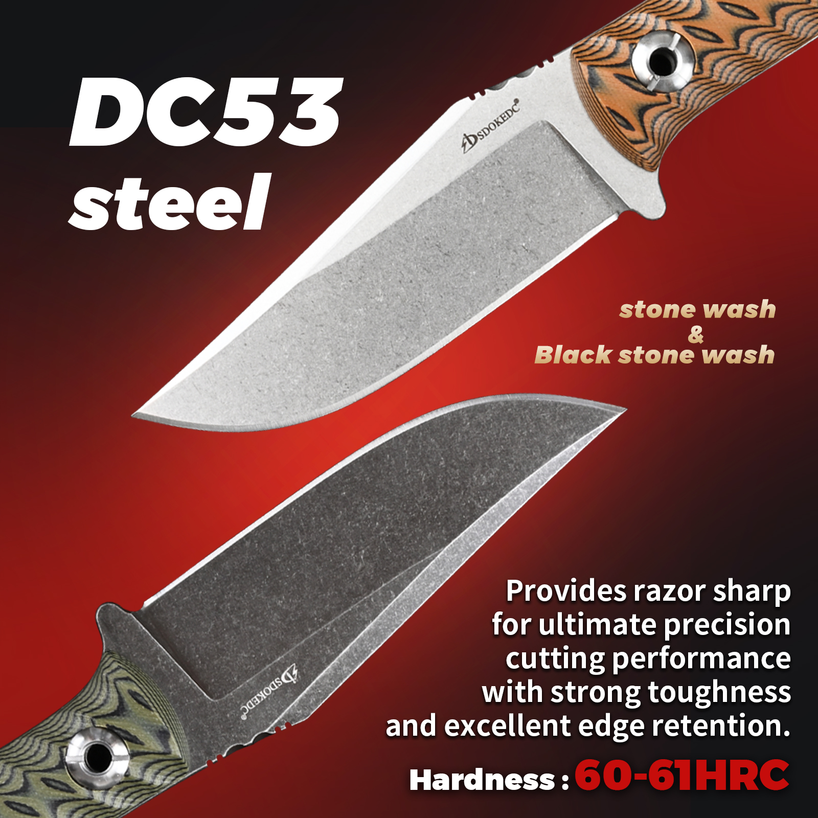 SDOKEDC Portable EDC Carry Cut - Edc Carry Fixed Blade Knife recension och pris