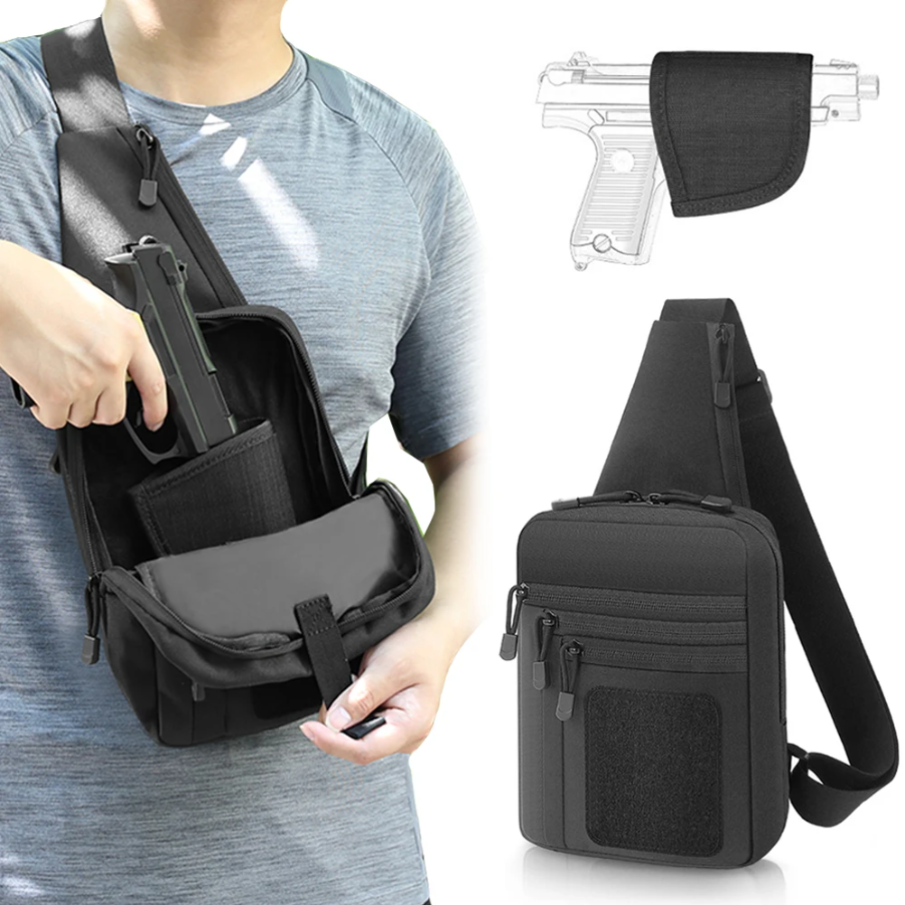 Tactical Pistol Gun Bag Concea - Edc Concealed Carry Sling Bag recension och pris